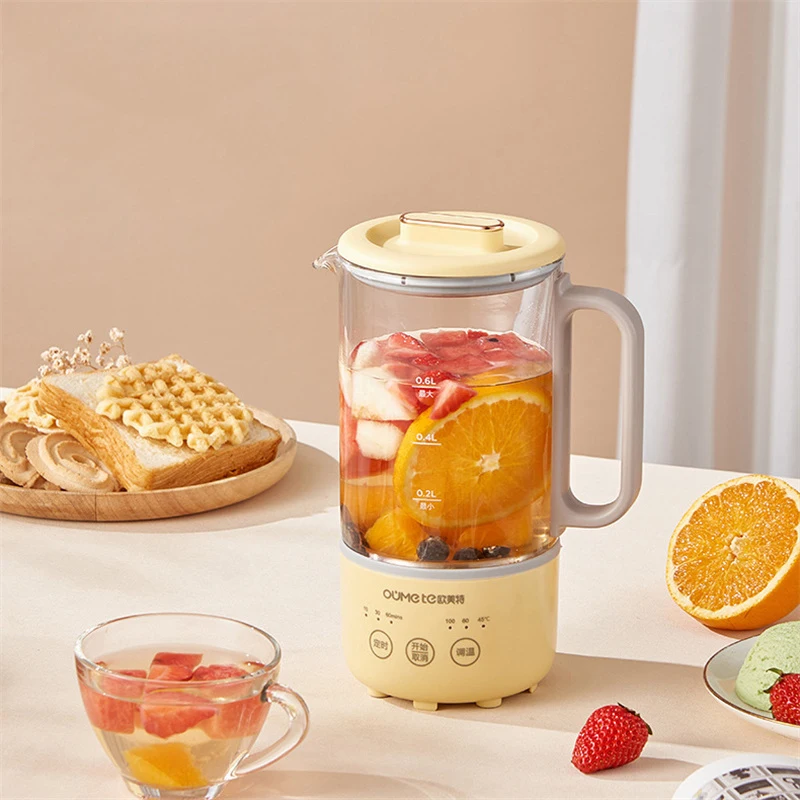 600ml Electric Kettle Household Multifunction Health Kettle Pot 3 Gears Temperature Adjustable Time Setting Flower Tea Dessert