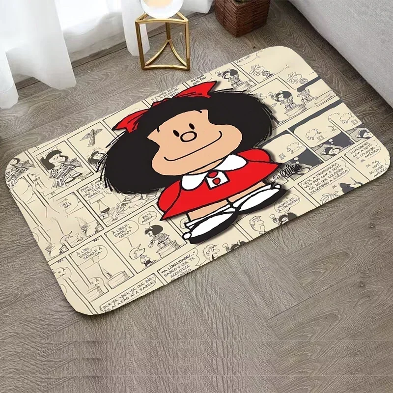 Mafalda Kitchen and Home Items Bath Mat Washable Non-slip Kitchen Rug Rug for Bedroom Mats Living Room House Entrance Mat Custom