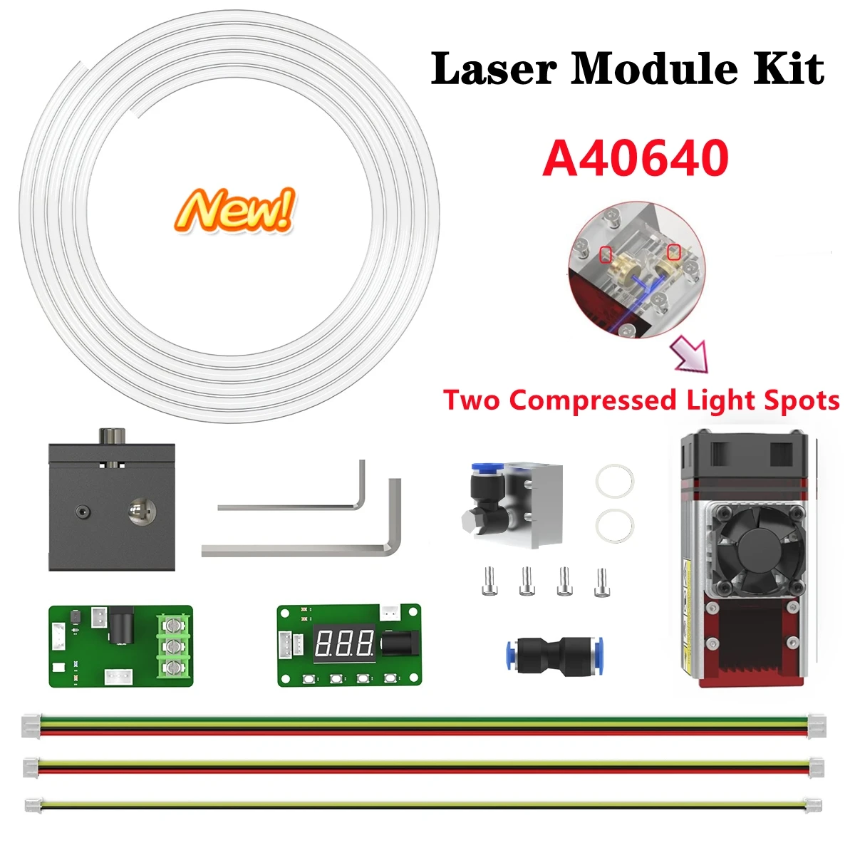 NEJE-cabezal láser potente A40640, módulo óptico de potencia de 10W-12W para cortador de madera y máquina de grabado láser CNC, herramientas de marcado de Metal