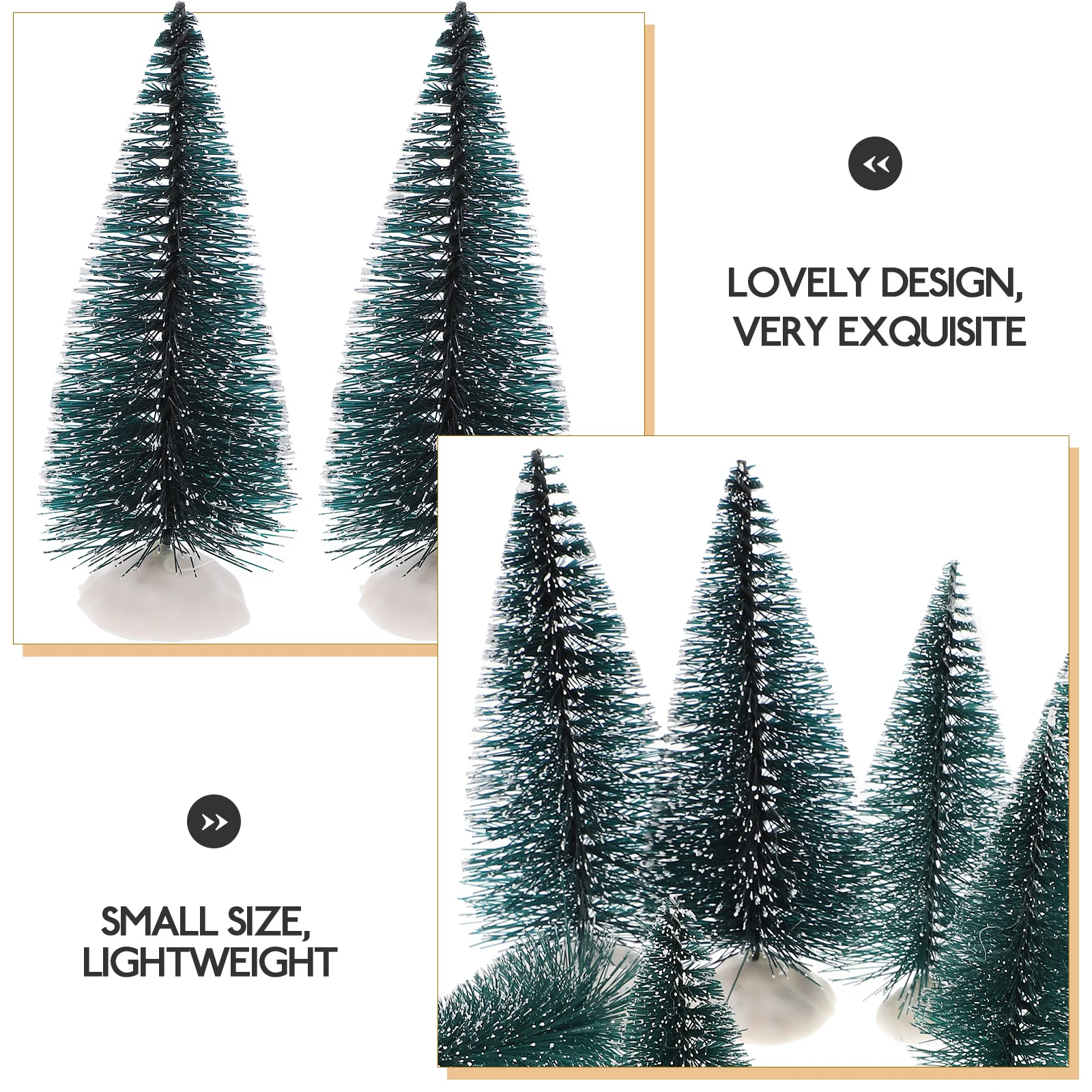 

10Pcs Mini Artificial Christmas Trees Small Size Xmas Tabletop Decoration Christmas Party Decor Artificial Xmas Tree