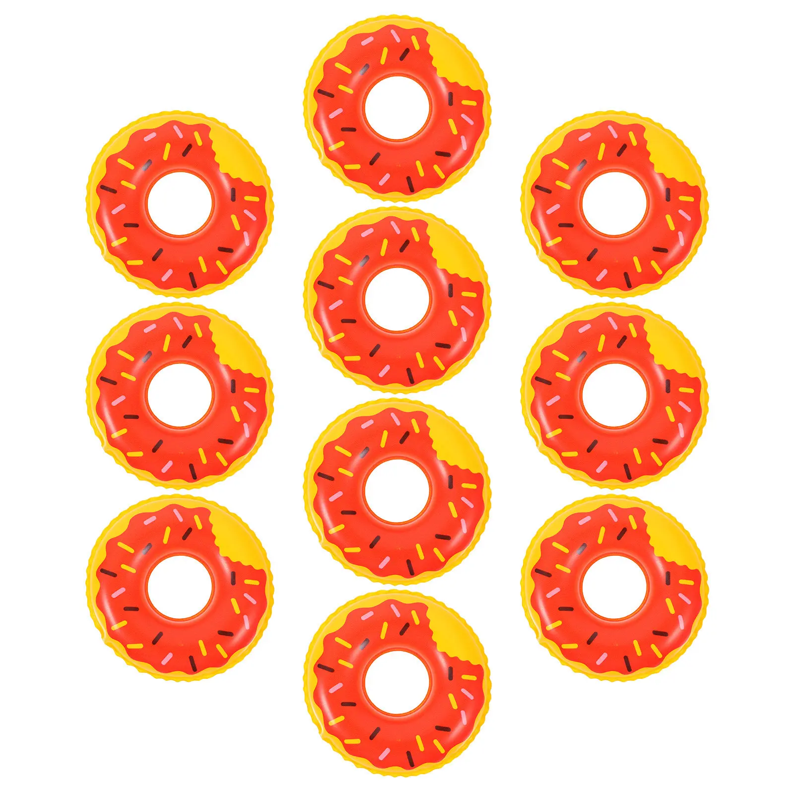 10Pcs Miniature Swim Rings Comfortable Touch Small Swim Ring Decorations for DIY Mini House Landscaping Scene Party Theme Setup