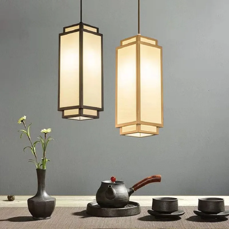 Yeni çin kolye ışıkları oturma odası için yemek odası koridor giriş kumaş aydınlatma armatürleri Celling avize Modern