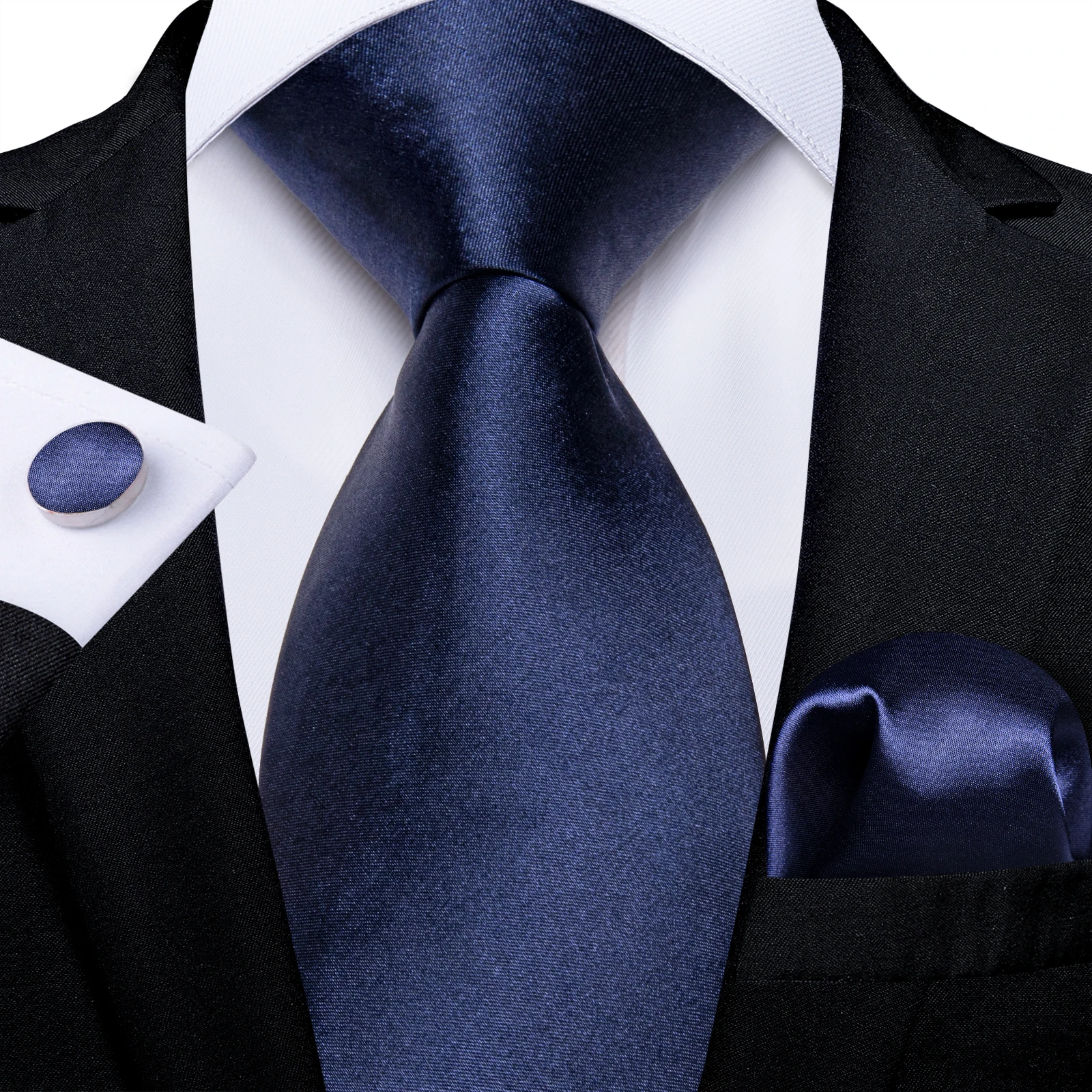 Olive Green Solid Ties for Men, Pocket Square Set