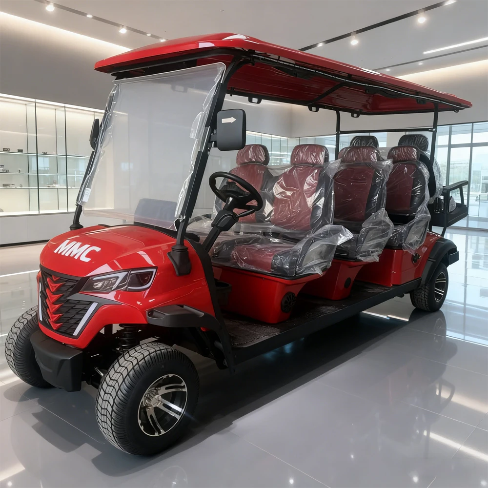 شعبية جديدة 8 مقاعد عربة جولف كهربائية 5000 واط سكوتر بمحرك الذهاب عربات الكبار عالية القوة الصلب لمشاهدة معالم المدينة عربة جولف كهربائية