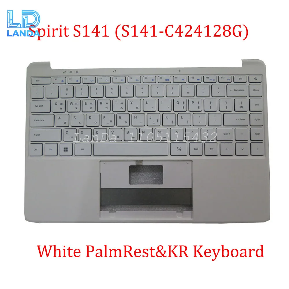 White/Gray/Black PalmRest&US KR LA TW Black/White Keyboard For Vinga Spirit S141 ( S141-C424128G ) No Touchpad English US New