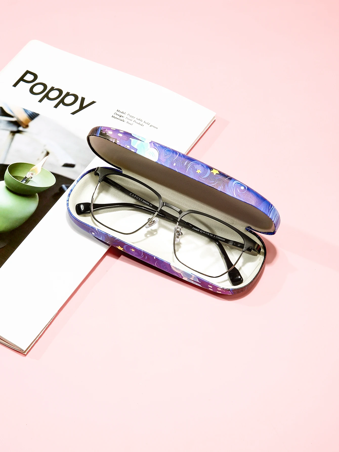 1pc Cartoon Cute Cat Printed Fashion Hard Shell Protective Glasses Case Durable Portable Storage Box For Women Eyewear Protector - view 4