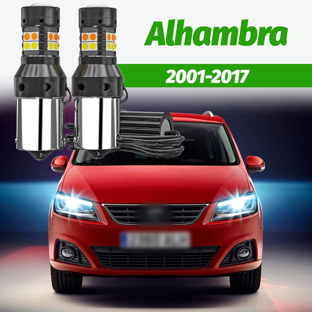 2x Dual Mode Blinker + Tagfahrlicht Zubehör LED DRL Für Seat Alhambra MK1 MK2 2001-2017 2011 2012 2013 2014 2015