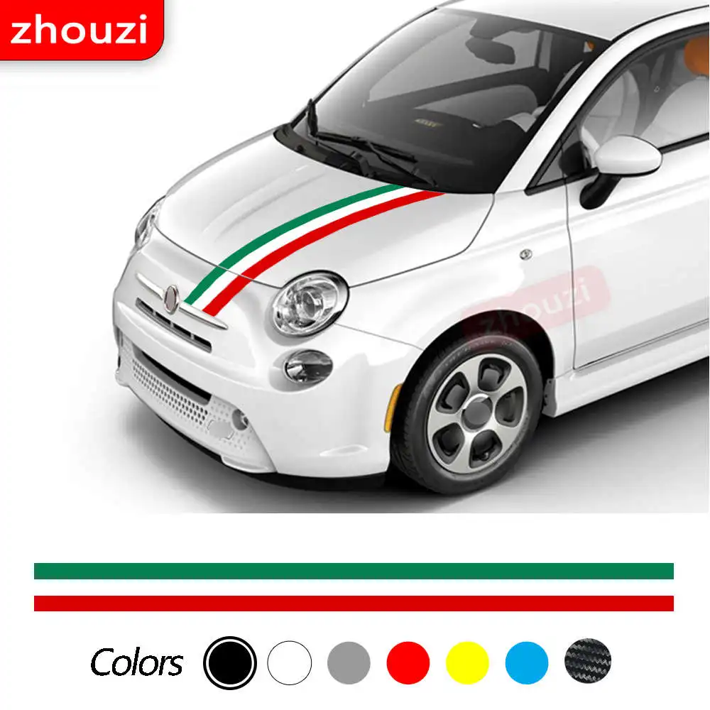 For Fiat Abarth 500 500x Car Hood Sticker Italy Styling Body DIY Vinyl Decal Tipo Doblo Ducato Panda Stilo Punto Bravo Accessory