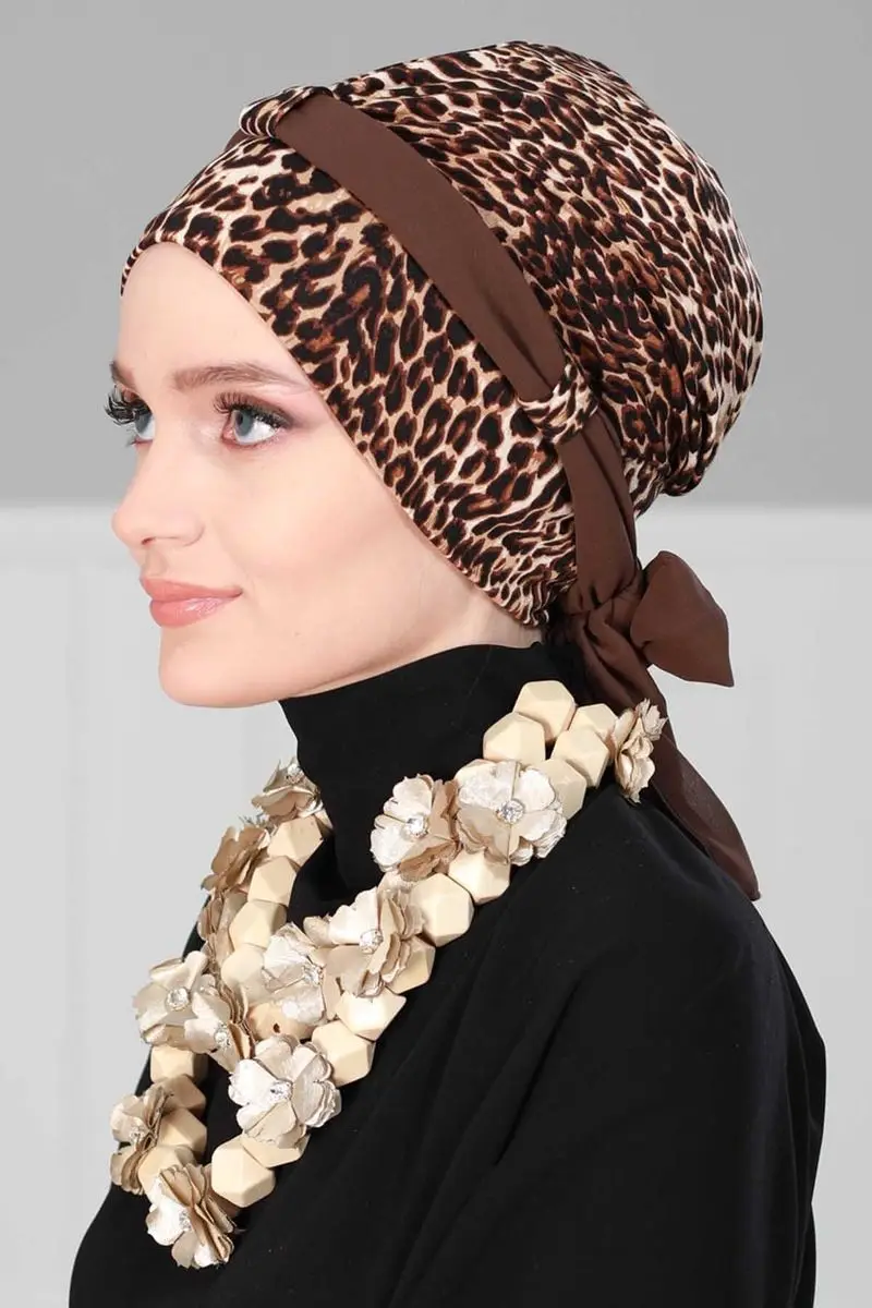 Teste padrão penteado chiffon do leopardo do osso
