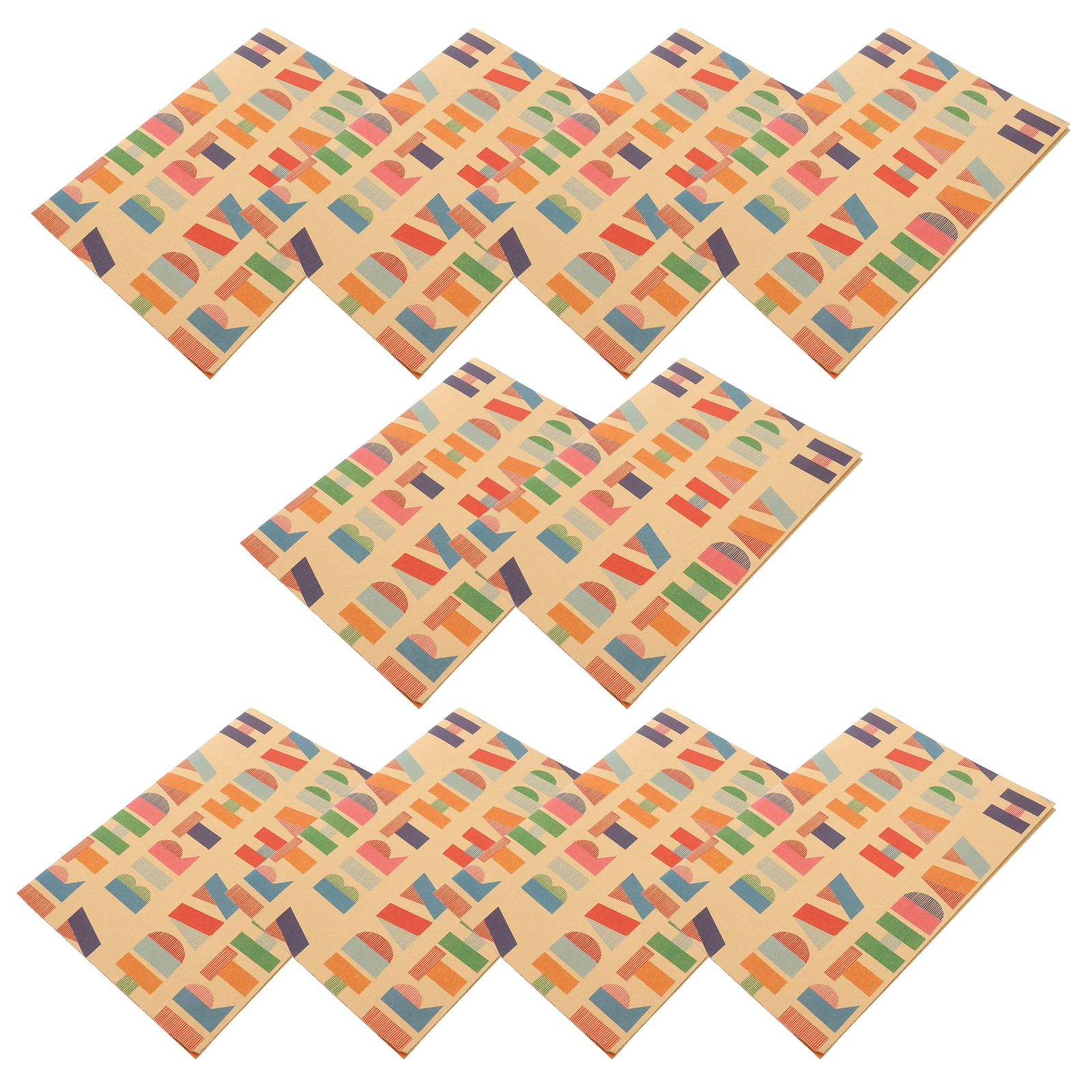 

10pcs Party Gift Wrapping Packing Wallpaper Yellow Kraft Paper Gifts Birthday Wrapping Paper Versatile Diy Projects