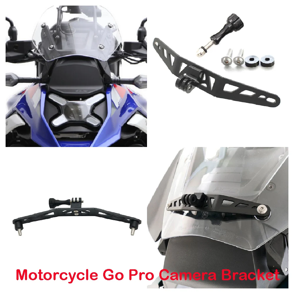 Fits for BMW R1300GS ADV GS R1300 Adventure 2023-2026 Motorcycle Front Windshield Go Pro Camera Bracket Cam Rack Mount Holder