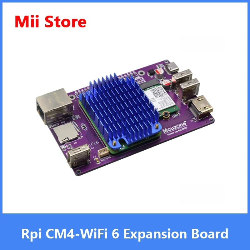 

CM4 Based Wifi6 WiFi 6E Expansion Board,Raspberry Pi Compute Module 4, Intel AX200 AX210 PCIe M.2 A Key