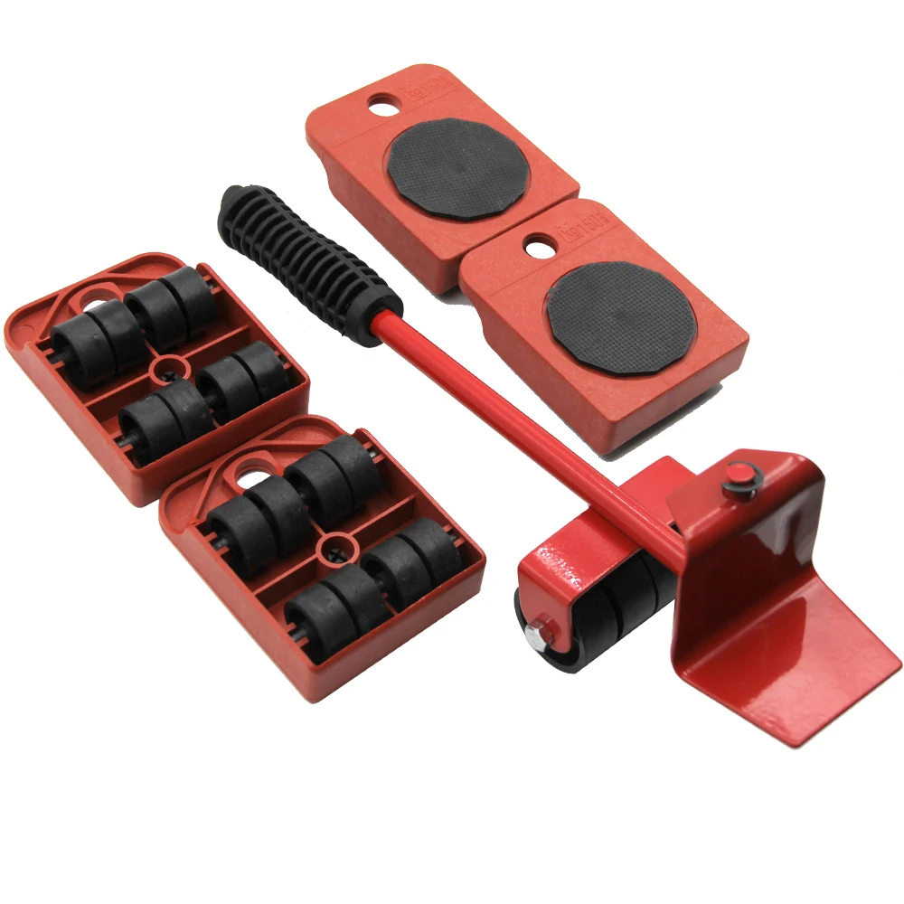 

Multifunctional pulley moving furniture hand tool accessories 5pcs portable household heavy object moving handling tool