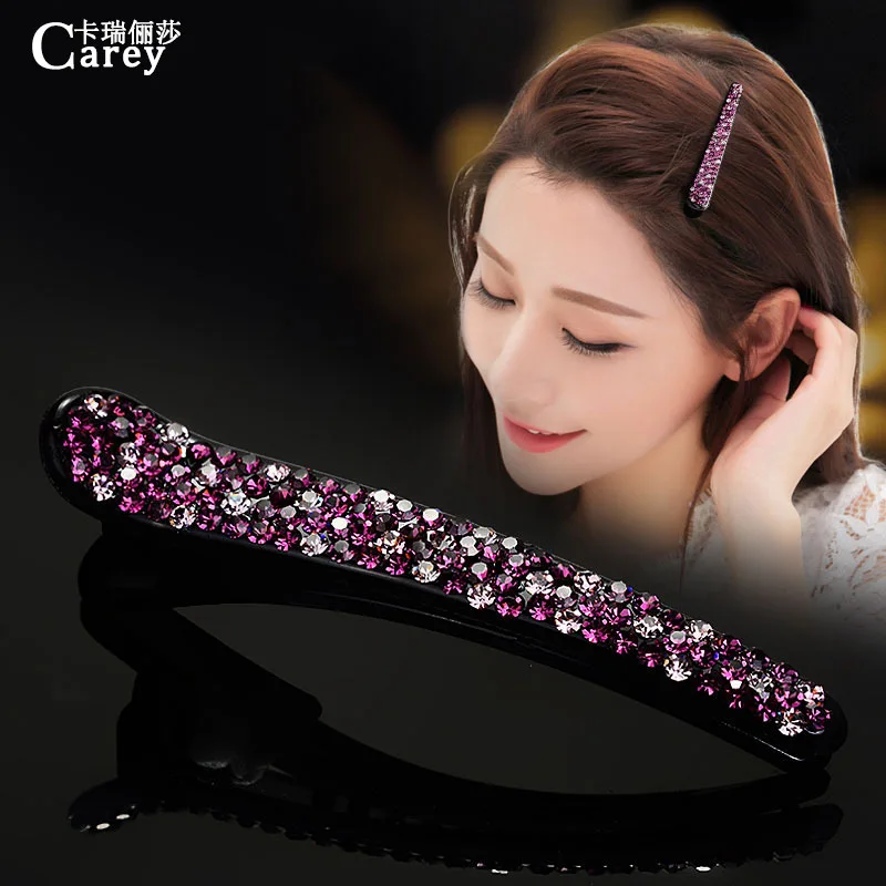 Manufacturers sell hairpin headdress bang minced hairpin word duck mouth diamond edge clip to short hair