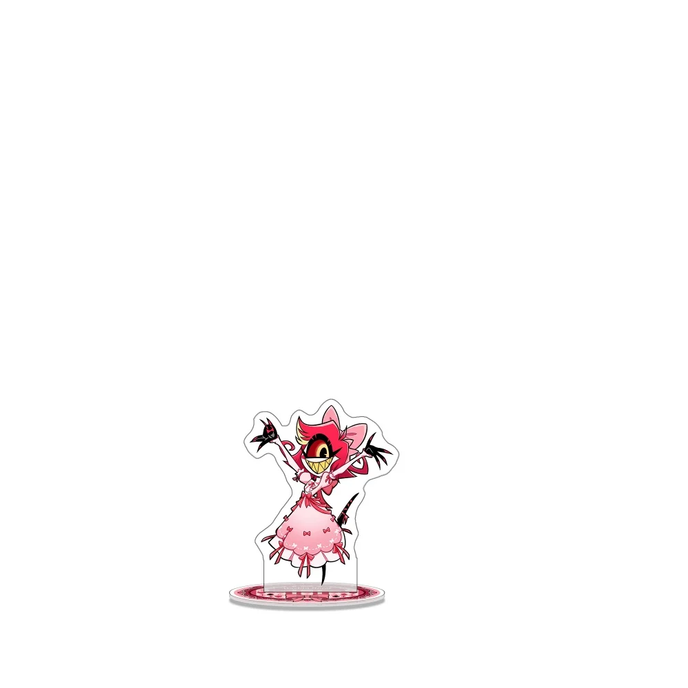 Hazbin Hotel Acrylic Stand Keychain Charlie Morningstar Vaggie Angel Dust Alastor Custom Pattern Desktop Decor