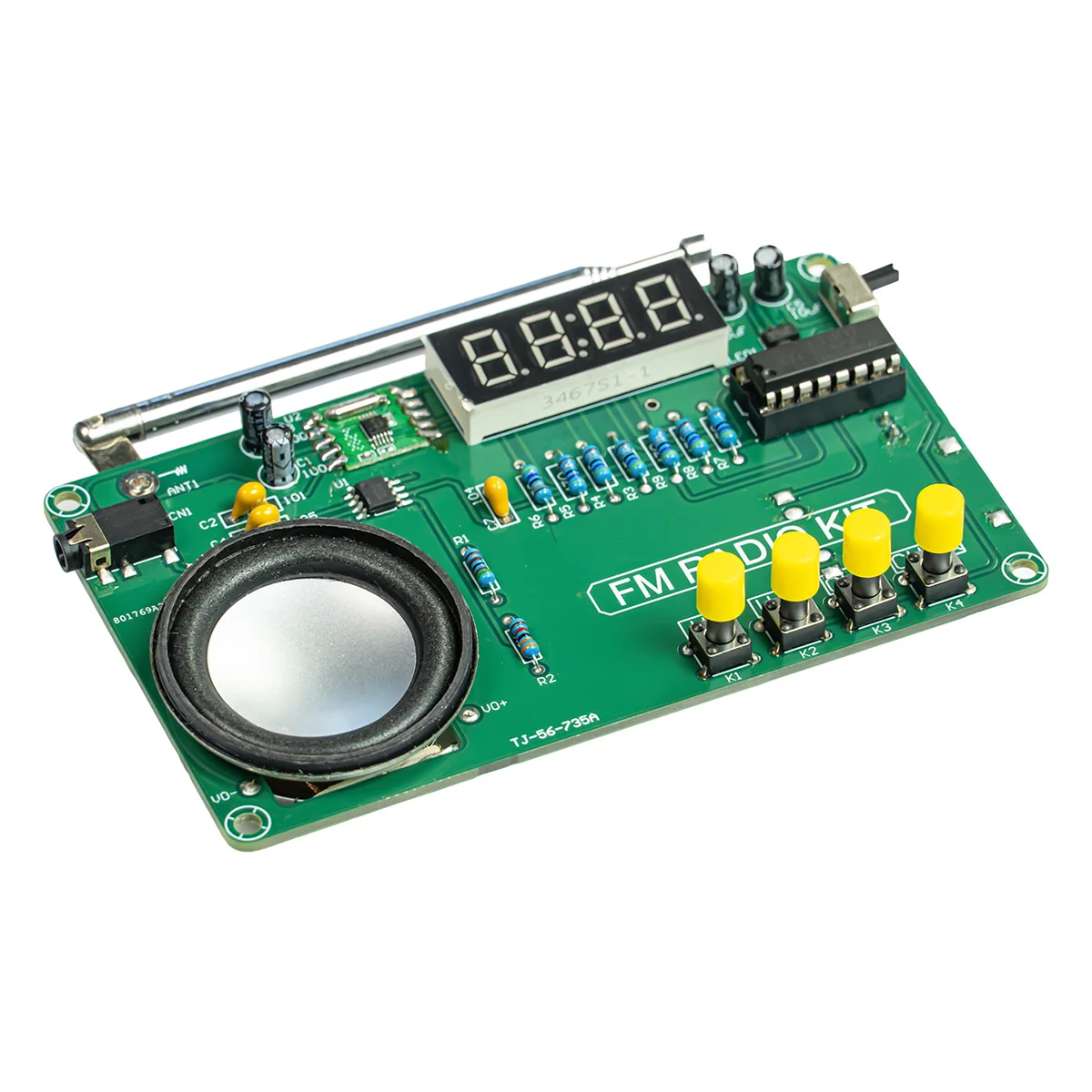 FM Radio DIY Soldering Kit, Digital Display Circuit Assembly Module, Electronic Learning Experiment Kit for Electronics Practice