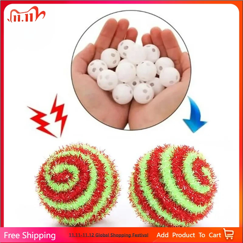 

10pcs 24mm Round Plastic Rattle Bell Balls Squeaker Baby Toys DIY Beads Noise Maker Funny Dog Accessories Toy Puppy Toys