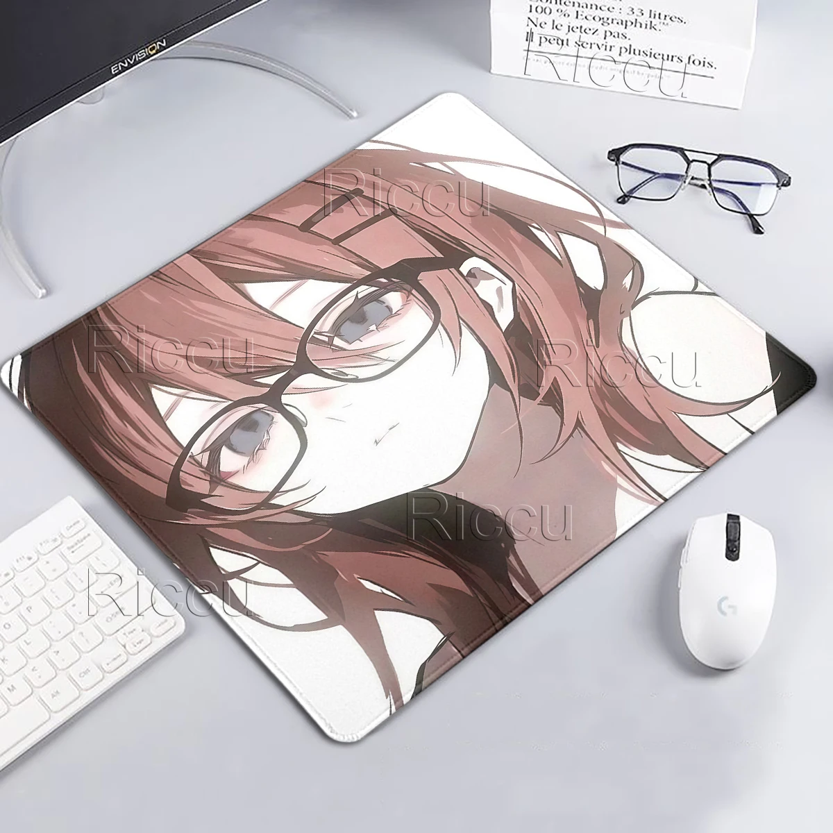 Small Size Anime Girl Pattern Mouse Pads Gaming Keyboard Anti-slip Pads Office Accessories Gaming Mat PC Lock Edge Rubber Carpet