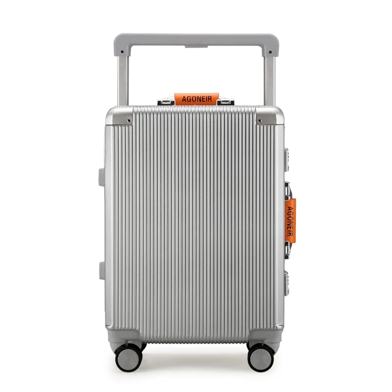 Suitcase Wide Handle Travel Suitcase Men 20 24 26 Carry-On Luggage Women PC Aluminum Frame Trolley Case Ultra-light Luggage Case