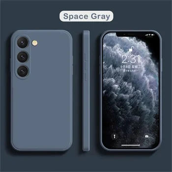 삼성 갤럭시 S25 S24 S23 S22 S21 S20 울트라 플러스 S20FE S21 FE A72 A52 A51 4G 커버 용 액체 실리콘 전화 케이스