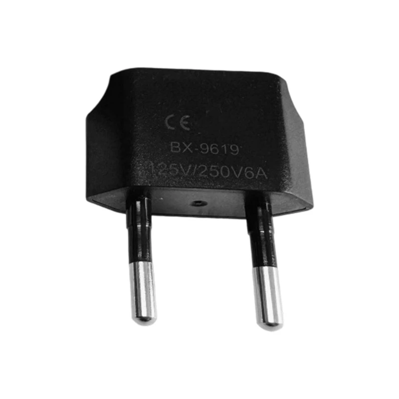 Travel Europe to US Power Plug Adapter Round to Flat European to American