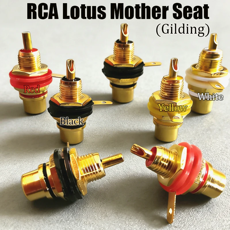 RCA Lotus Mother Seat Red/Black/White/Yellow Multi Color Channel Distinguishing Amplifier Speaker Audio Equipment Wiring Port