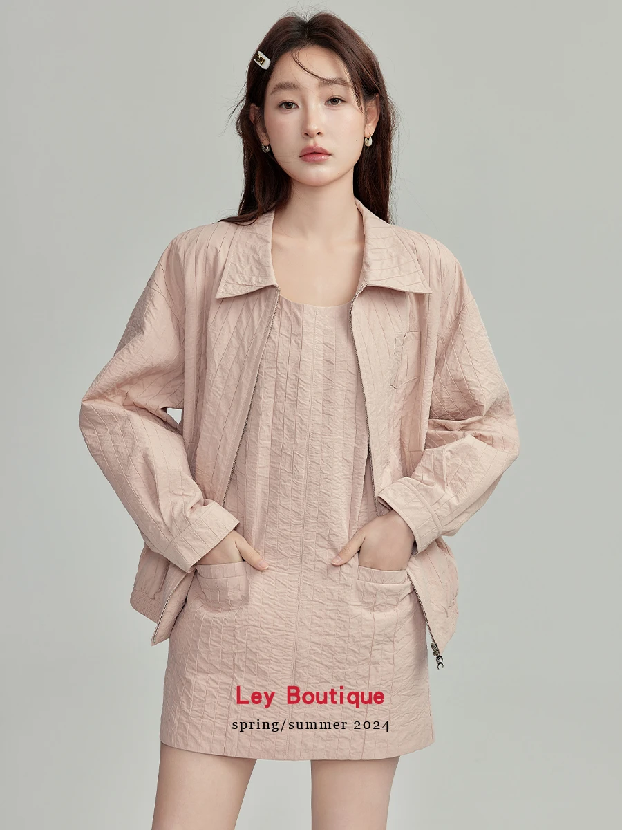 

Куртка для занятий спортом на открытом воздухе, женская, оригинальный дизайн, однотонная, с воротником на молнии, длинными рукавами, свободного кроя, из смесового хлопка