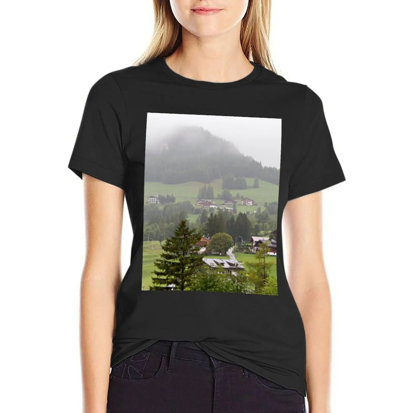 

Scattered Hamlet - Cortina D'Ampezzo - Italian Alps T-Shirt anime summer top t-shirt dress for Women plus size