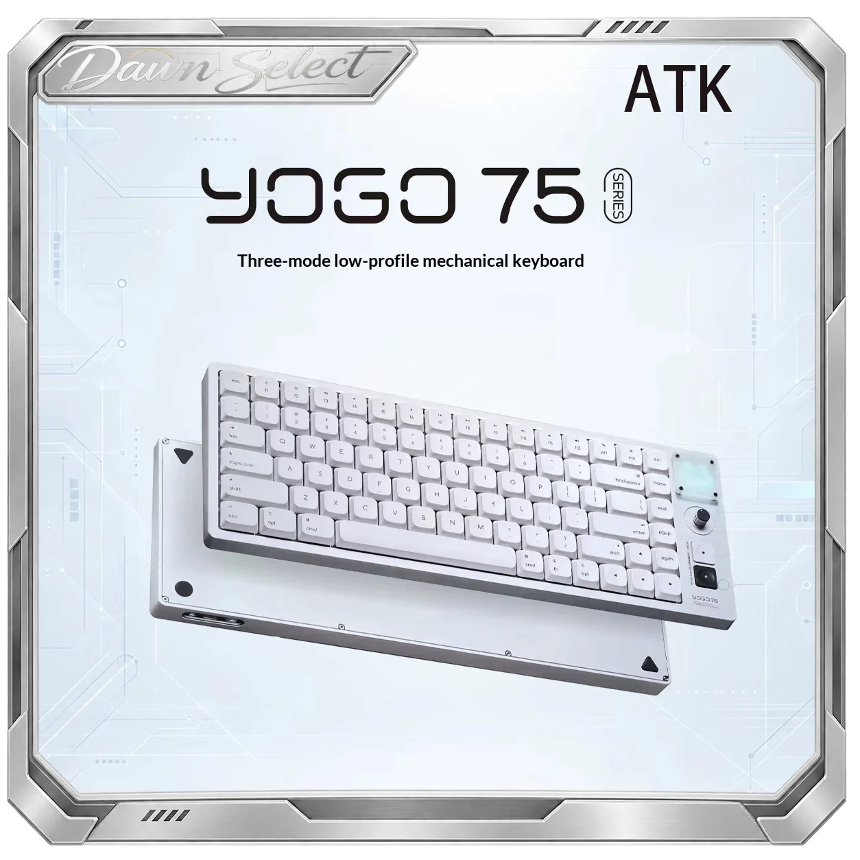 ATK YOGO 75 PRO Three-Mode LowProfile Mechanical Keyboard Kailh Flow Cloud/Pink Island Silent Switch Gasket Structure For Gaming