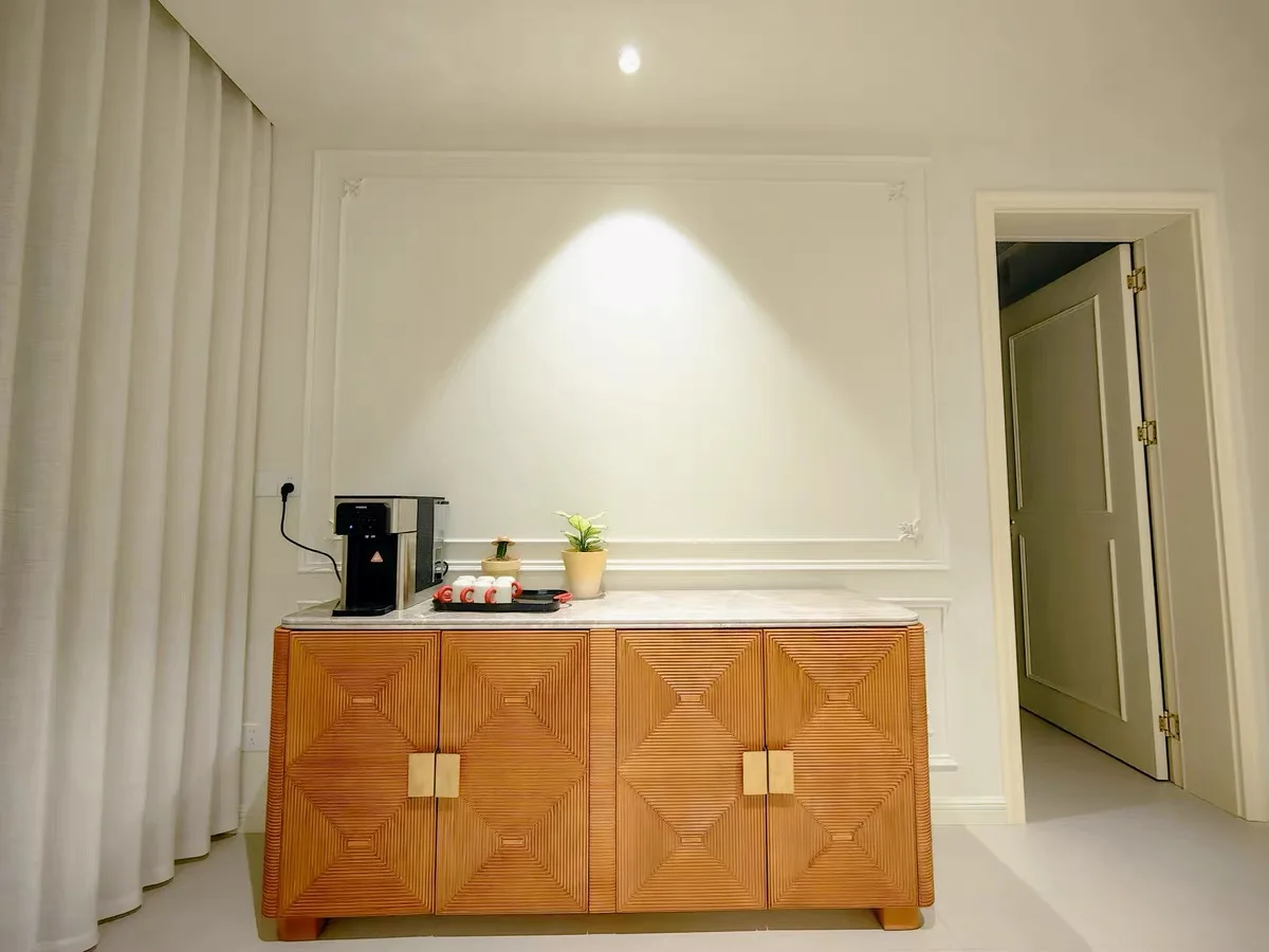 Solid wood porch cabinet, living room, dining side cabinet, household carved marble locker, villa wabi-sabi high cabinet