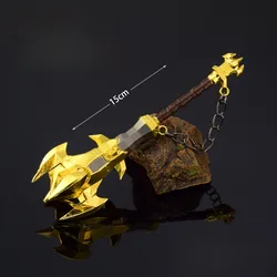 15cm Tears of the Kingdom Savage Lynel Crusher Weapon Model Game Peripheral Metal Sword Keychains Ornament Model Toy Collection