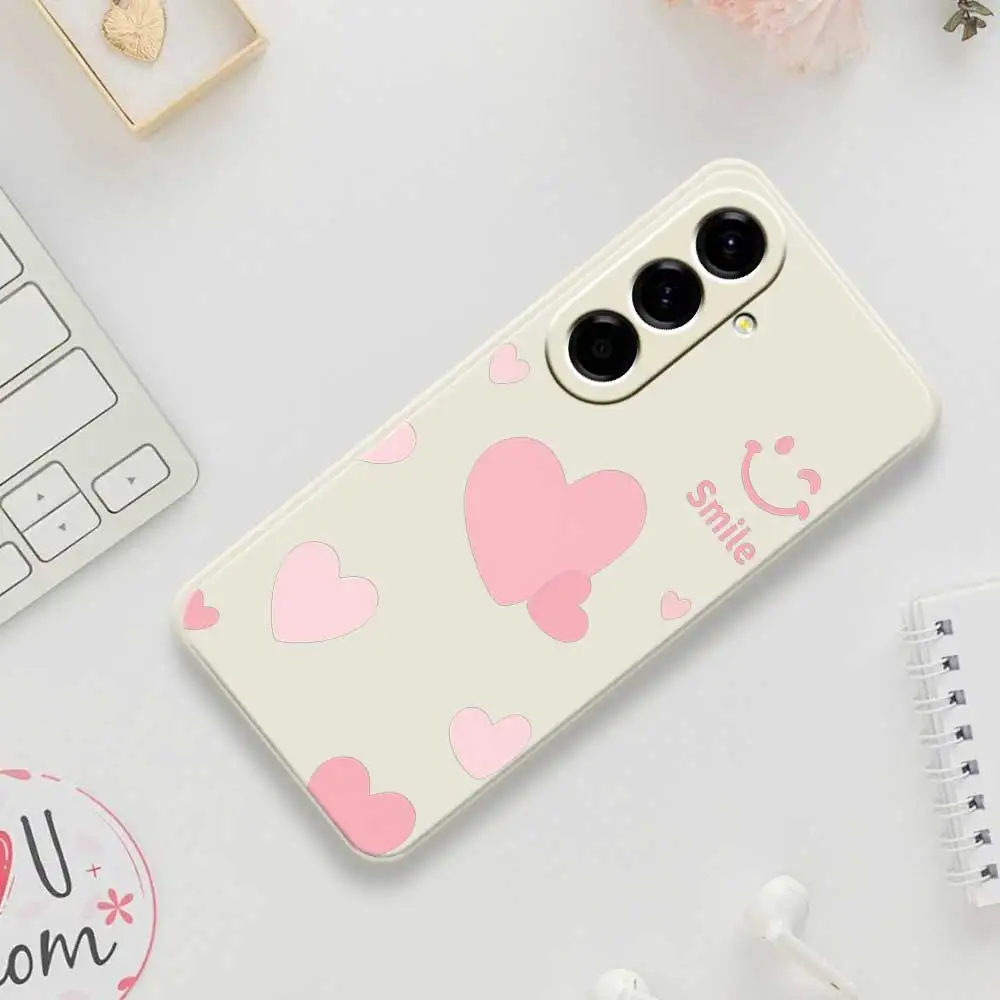 Cute Heart Face Case For Samsung Galaxy A56 A55 A54 A53 A52 4G 5G A36 A26 A16 A06 A35 A25 A15 A34 A24 A14 A33 A32 A23 A13 Cases
