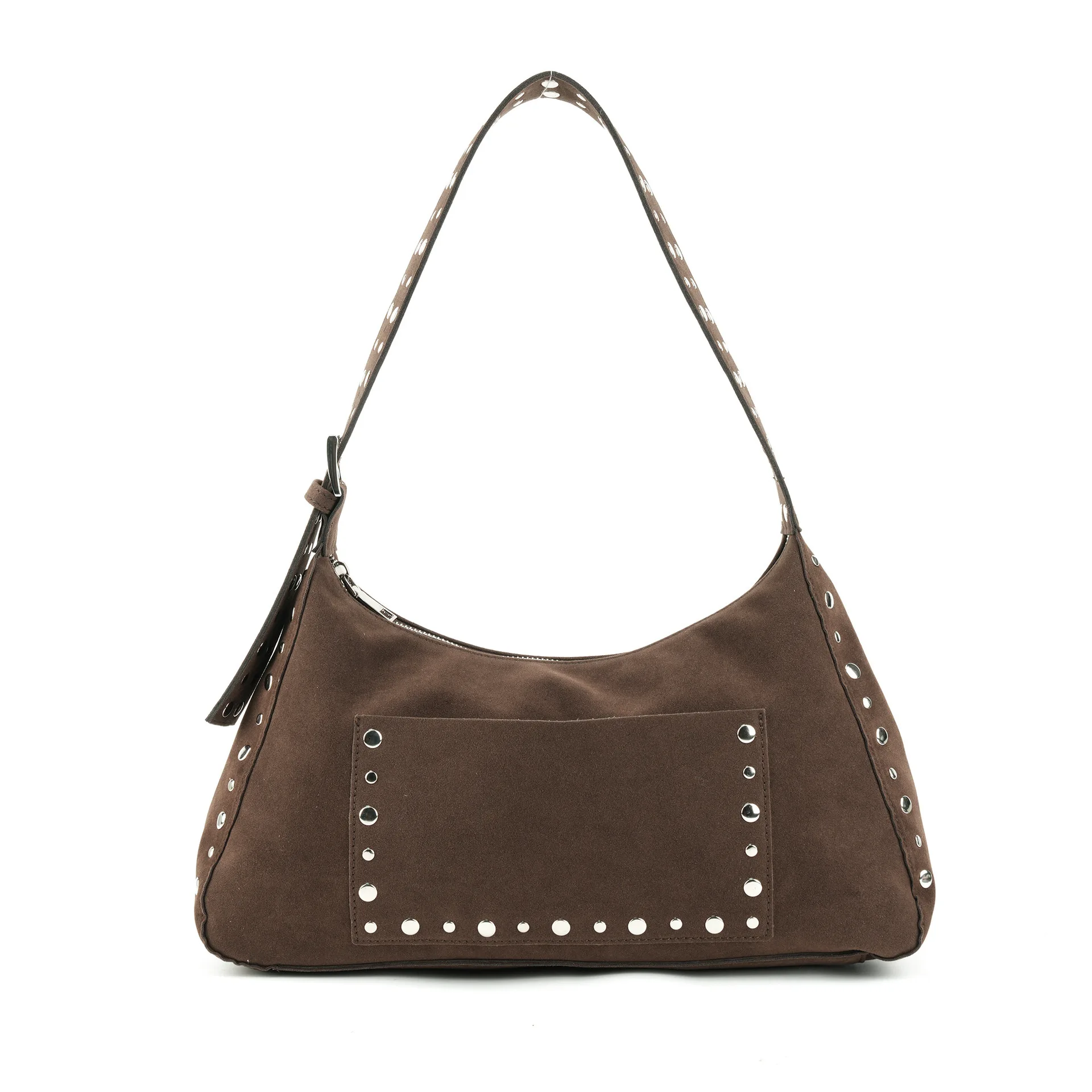 نصف القمر برشام الإبط حقائب للنساء الشرير رصع حمل حقيبة كتف فو الجلد المدبوغ المتسوق المحافظ مصمم حقائب اليد الإناث مخلب