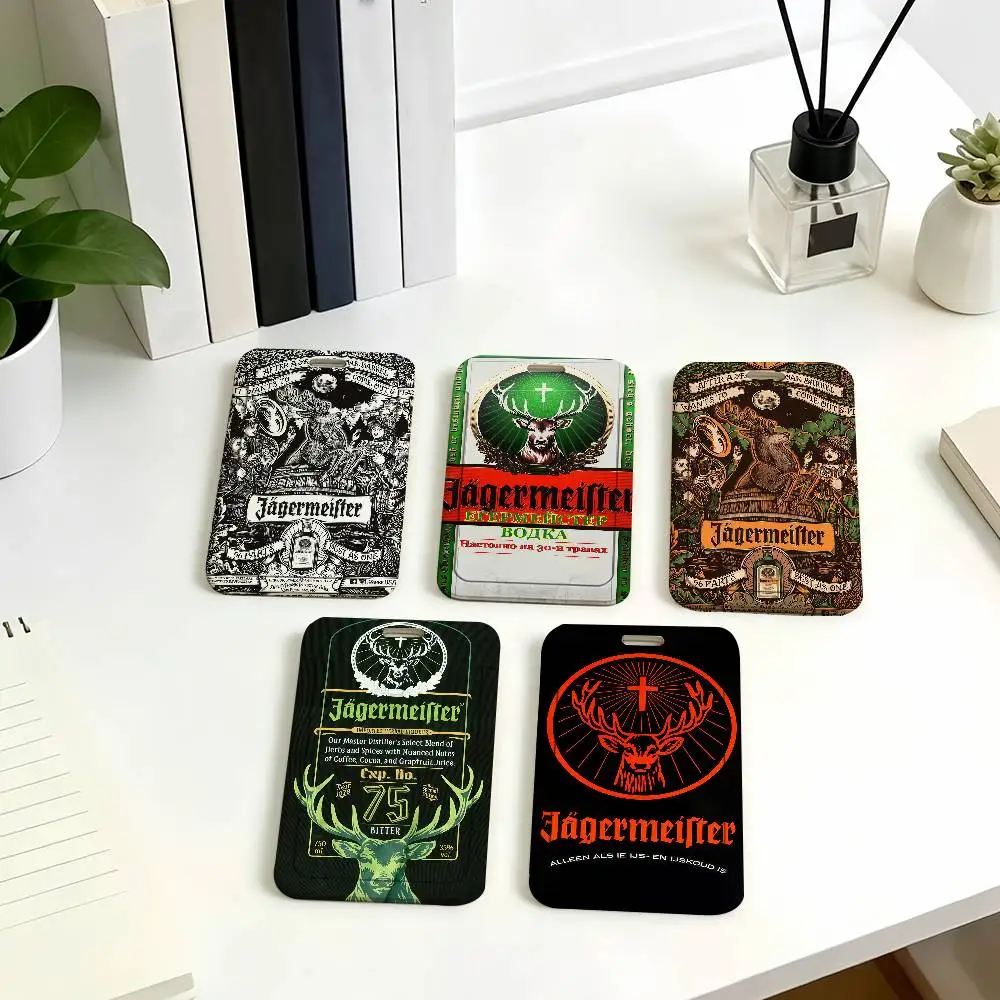 Brand J-JAGERMEISTER Card Holder Student ID Case Daily Use Subway Commute Work Cover Office School Bus Protector