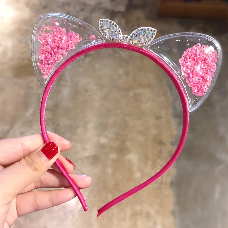 Girls Cute Shining Sequin Cat Ears Hairbands Sweet Ornament Headband Princess Gift Headwear Kids Fashion Hair Accessories image 5
