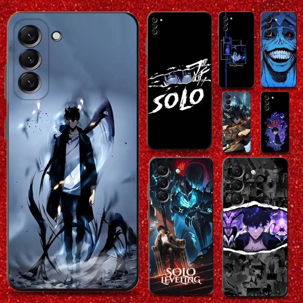 

Anime Solo L-Leveling Phone Case For Samsung Galaxy A13,A21s,A22,A31,A32,A52,A53,A71,A80,Soft Black Shell
