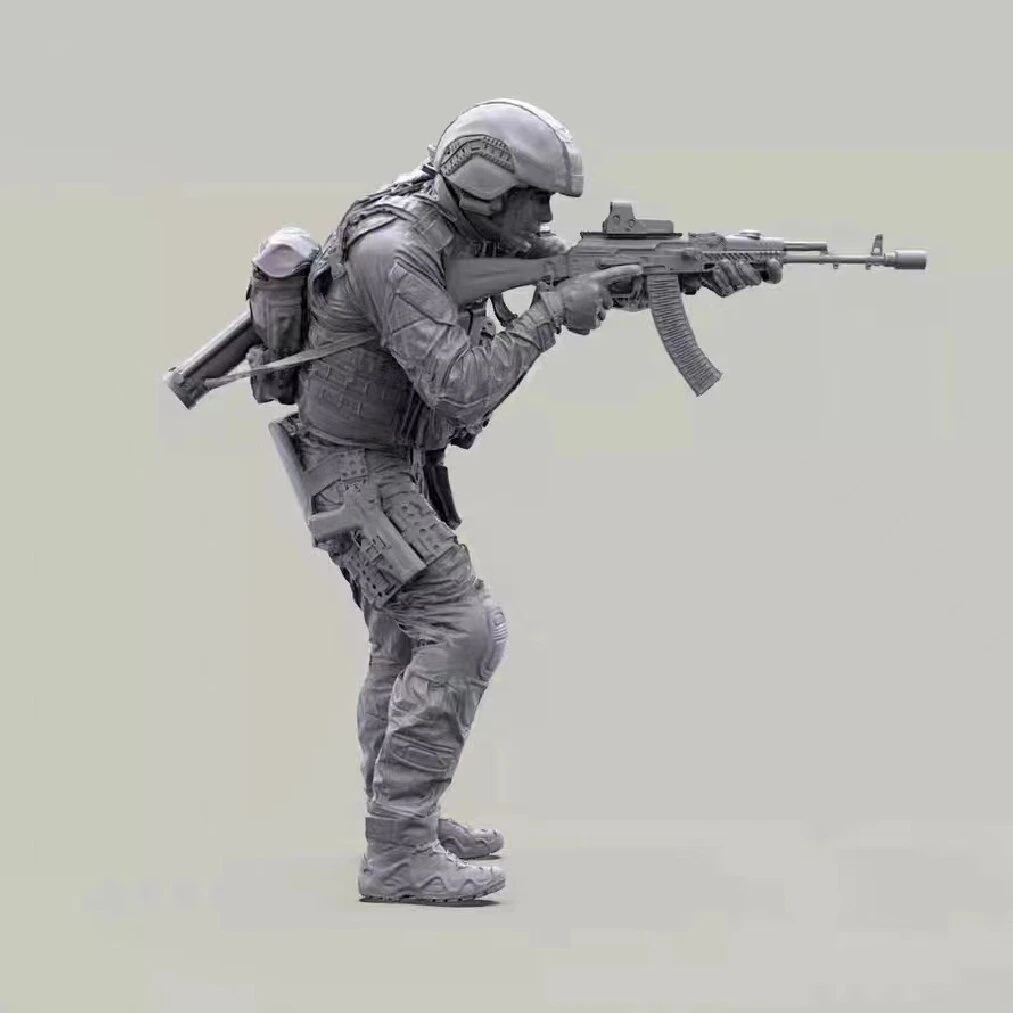 1:35 model kit resin kit   35730 Modern Soldier Shooting Posture