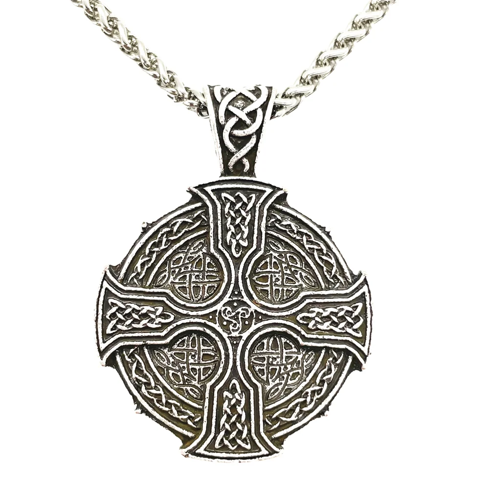 

Irish Knots Symbol With Triskele Triquetra In Middle Ethnic Necklace Amulet Talisman Jewellery