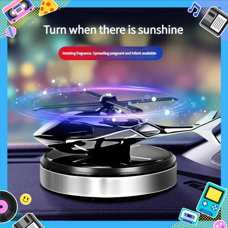 

GOODHelicopter Styling Solar Car air freshenerDecorative Aromatherapy Car interior accessories Propeller rotary perfume diffuser