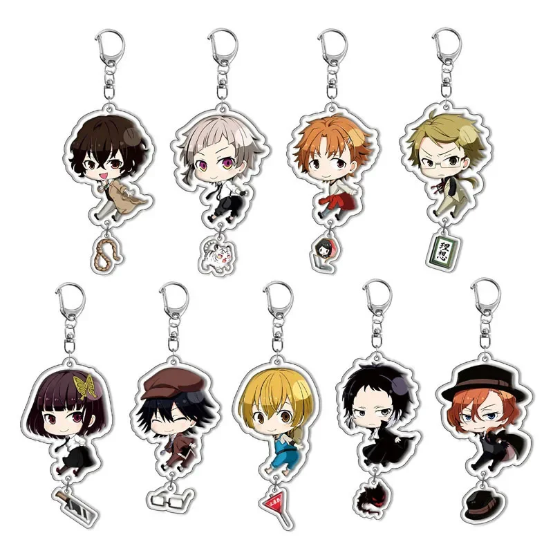 Nakano Chuuya Daizai Ji Nakajima Atsushi Akutagawa Ryuunosuke Popular Game Peripheral Acrylic Keychain Cute Backpack Pendant