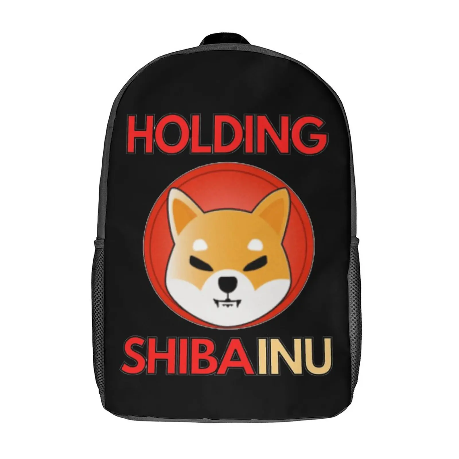 3 in 1 Set 17 Inch Backpack Lunch Bag Pen Bag Shib Coin Shiba Inu Crypto Firm Novelty Snug Travel Knapsack