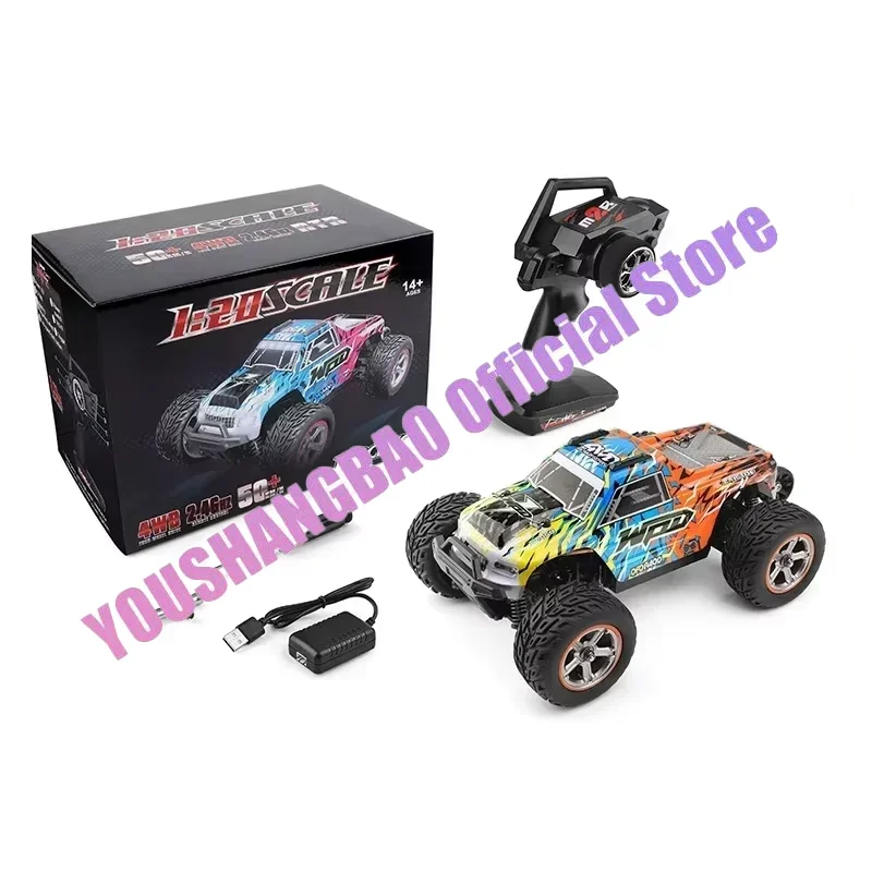 News WLtoys 204006 1/20 Small 4x4RC  with Led Lights 2.4G 4WD 50Km/H Metal Chassis Electric High Speed Off-road Drift