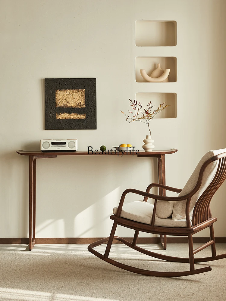 New Chinese style modern simple entrance table black walnut home