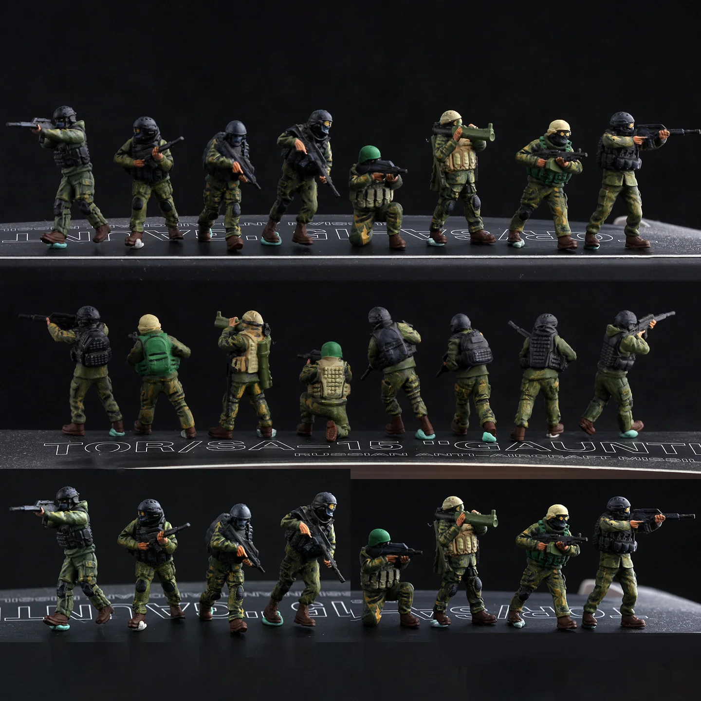 Mercenarios rebeldes de resina a escala 1:72, accesorio de escena de grupo de 8 lembros, modelo de juguetes para adultos, colección de regalos, recuerdo, exhibición estática
