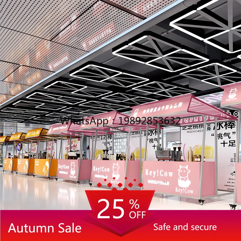 

LYY Night Market Activity Stall Display Rack Market Mall Metal Street Stall Shelf Food Festival Iron Art Cover