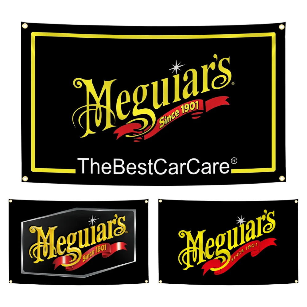 90x150cm Automobile Care Flag MMeguiars Car Tapestry Polyester Digital Printing Banner for Garage Wall Art Out Door Decoration