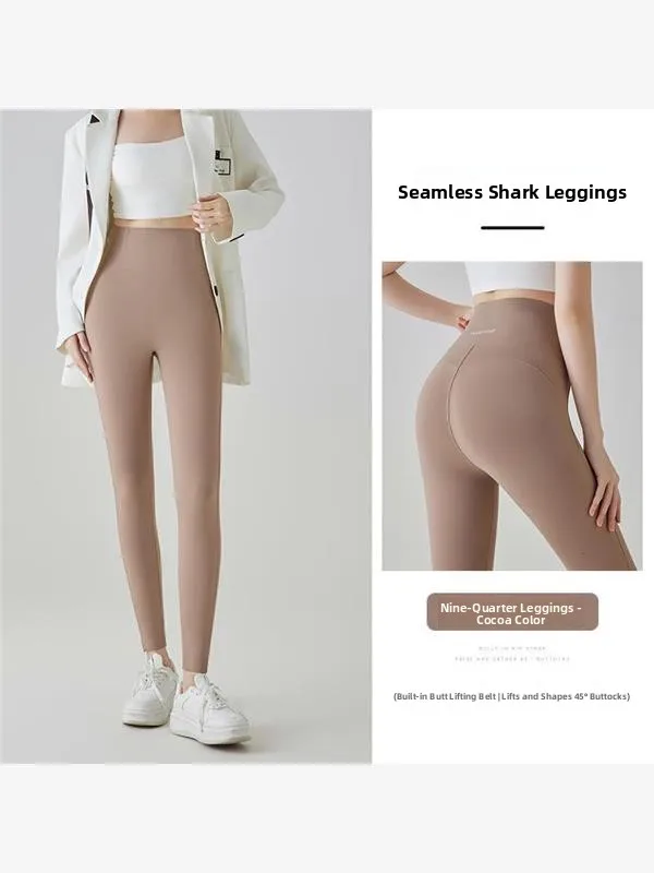 Faionable calças de yoga de cintura alta ajuste fino feminino ao ar livre wear primavera verão tecido fino esporte fitn yoga calças