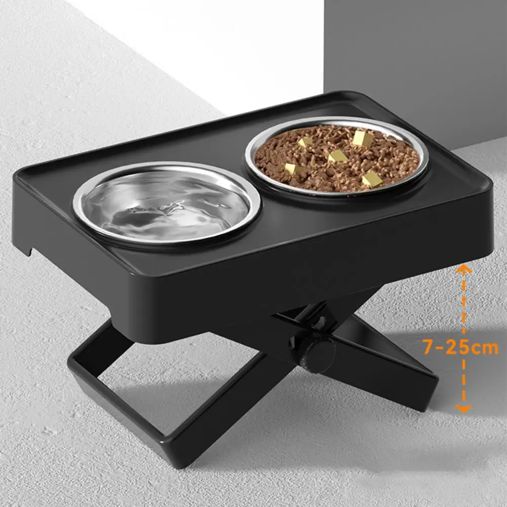 

Removable Pet Bowls Height Adjustable Elevated Dog Bowls with Stainless Steel Bowls for Small Dogs Non-slip for Raised for Dogs