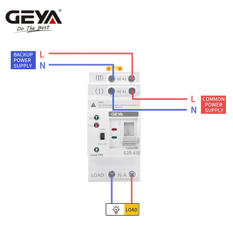 ATS Mini Automatischer Transferschalter 220V 230V 110V DIN-Schiene Dual-Power Elektrischer Wahlschalter Unterbrechungsfreie Stromversorgung 63A – Detail 3
