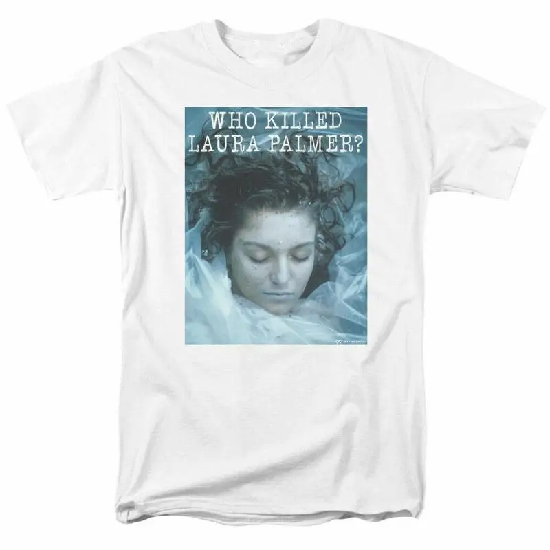 

Twin Peaks Who Killed Laura T Shirt Mens Licensed Classic TV Show White